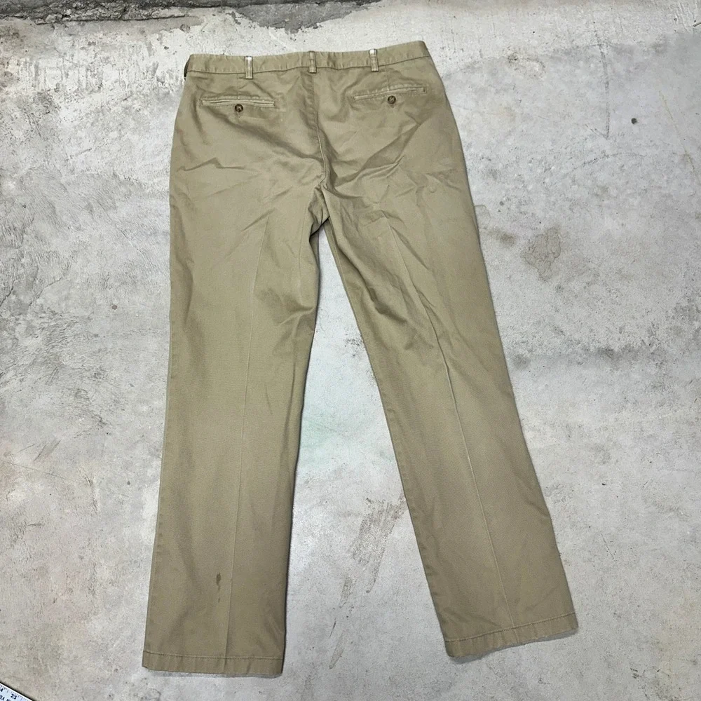 LL Bean Standard Fit Chinos‎ Khaki Tan Mens Size 36x34 Pleated